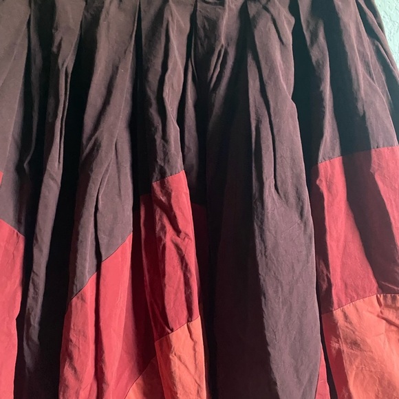 Casey Casey Designer Abstract Patterned Pleated Circular Motif Midi Mod Skirt XS - Picture 8 of 16